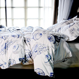 汉尚床品套件四件套全棉加厚1.8m床单被套夏天四件套2米床三件套