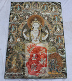 尼泊尔唐卡画 西藏佛像 金丝刺绣 二十一度母像 唐卡佛像 装饰画