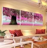 樱花现代客厅卧室餐厅时尚装饰画挂画壁画无框画爱情树初恋的地方