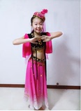 六一新款儿童维族舞蹈服装女童新疆表演服幼童新疆演出服民族服装