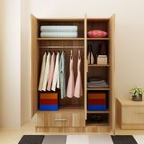 衣柜实木现代简约木质板式2门3门4门整体组合卧室儿童储物大衣橱