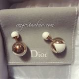 海外专柜正品代购 迪奥Dior 最新款大小珠珠磨砂花苞两用耳钉