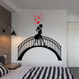 爱情桥 亚克力立体墙贴3D墙贴卧室婚房客厅电视背景墙爱心情侣