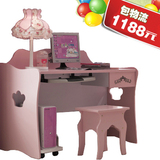 贝乐居青少年儿童家具卡通公主床女孩粉色书桌电脑桌学习桌包物流