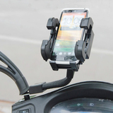摩托车踏板电动车手机支架GPS导航支架后视镜海绵防震支架夹通用