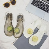 2016韩国夏季女士平底凉拖防滑沙滩浴室拖鞋塑胶人字拖果冻鞋