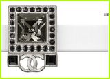 正品代购 Chanel香奈儿耳环 女士 A87409 黑色水钻 方形耳钉
