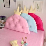 水晶绒新款特价包邮靠枕儿童蓝色粉色皇冠床头靠垫靠背公主可爱
