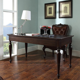 美式实木书桌 办公桌 欧式书桌 电脑桌 实木雕花书桌 老板桌 定制