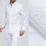 异族日本代购 BURBERRY BRIT 2016春正品男士全棉长袖衬衫白色