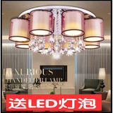 欧式酒店水晶LED圆形卧室灯客厅灯阳台客房灯餐厅吊灯过道吸顶灯
