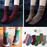 儿童堆堆袜 1-2-3-5岁小孩袜子韩并线纯棉宝宝中筒袜秋冬男女童袜