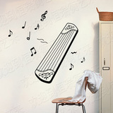 包邮古筝音符乐器音乐教室布置墙贴纸琴行培训学校创意装饰墙贴纸