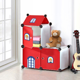 圣若瑞斯卡通简易儿童衣柜 DIY组合式特价储物柜 创意玩具收纳柜
