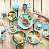 地图上的家创意简约碗盘白瓷餐具瓷器套装韩中式家用欧式礼品碗碟