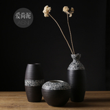 【天天特价】田园景德镇粗陶瓷器花瓶现代简约家居客厅摆件装饰品