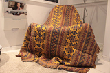 纳瓦霍美式外贸原单vintage印第安几何线毯挂毯装饰毯针织沙发巾