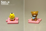 日本San-x出品 正版散货 小号 鼻孔鸡 卡通小鸡 轻松熊 公仔摆件