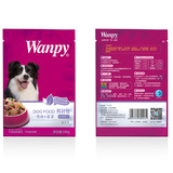 wanpy顽皮犬用鲜封包鸡肉蔬菜100g妙鲜包湿粮罐头10包25省市包邮
