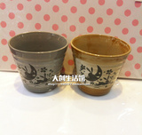 日本大创代购 印花陶瓷烧酒杯 独特创意个性陶瓷杯