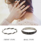 韩国明星同款S925纯银开口戒仿古复古泰银素银戒指环时尚精美礼物