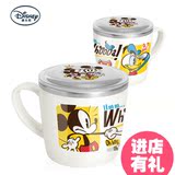 韩国Disney迪士尼牛奶杯子进口不锈钢杯子儿童喝水杯宝宝口杯带盖