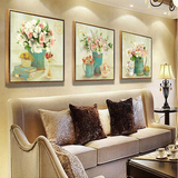 客厅装饰画 沙发背景墙壁画挂画现代油画有框画欧式卧室餐厅花瓶
