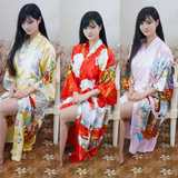 日本和服系带孔雀开袍 男女士睡衣 睡袍浴袍居家服民族风唐装