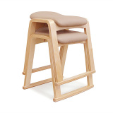 软包摞叠凳试衣化妆凳梳妆凳休闲实木餐凳矮凳曲木日韩餐椅省空间