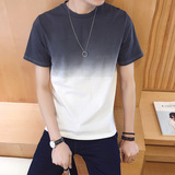 夏季男士圆领短袖T恤男装大码韩版修身潮流男式衣服青少年体恤衫
