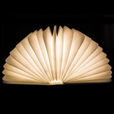 批发高档木质LED书本灯 创意可折叠USB床头照明充电光小夜灯