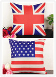 英国美国国旗棉麻抱枕套/沙发靠垫时尚棉麻抱枕靠枕/创意抱枕套