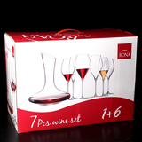 7件礼盒 捷克进口RONA洛娜水晶玻璃红酒杯 醒酒器高脚杯葡萄酒杯