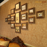 缪斯 欧式照片墙相框墙组合 复古菱形创意相片墙 地中海照片框