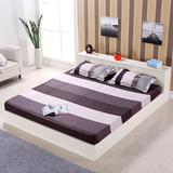 卧室榻榻米1.2 1.5 1.8米韩日式白色储物高箱婚床单双成人板式床