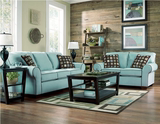 美式乡村客厅组合布艺沙发 地中海风格单人双人三人方凳包邮沙发