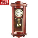 欧式高档实木机械挂钟客厅中式摆钟个性创意挂钟复古大挂表0123-1