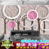 电视背景墙壁纸大型壁画无缝整张墙纸3D立体欧式简约抽象树