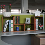 上置物架简易伸缩小书架办公桌收纳书柜书桌旋转架创意桌面书架桌