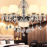 现代欧式客厅水晶吊灯 简约水晶蜡烛灯原创奢华北欧宜家吊灯灯具