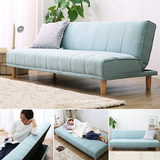 日式小户型多功能两用客厅书房现代简约1.8米2米布艺沙发床可折叠