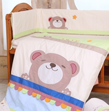 q婴儿床品全床七件套纯棉季被高档面料欧洲款式被套床围