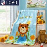 lovo 罗莱家纺出品 床上用品春夏新品 儿童-小熊与向日葵珊瑚绒毯