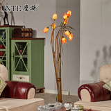 法式田园客厅茶几电视柜落地灯美式复古创意卧室书房餐厅花草灯具