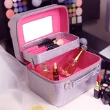 韩国3ce化妆包大容量多层化妆盒收纳包防水洗漱包手提专业化妆箱