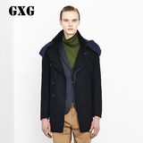 GXG[包邮]男装男士时尚休闲外套黑色长款大衣#34226319