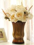 大金花牡丹欧式花瓶高档客厅摆件插花花艺创意套装仿真花干花批发