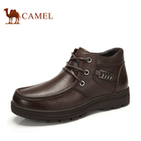 Camel骆驼男靴短靴商务冬季加绒休闲皮靴棉鞋靴子男鞋