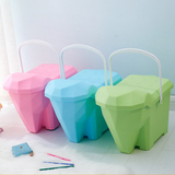 塑料加厚 卡通收纳桶 储物桶钓鱼可坐凳子洗澡手提桶 儿童收纳凳