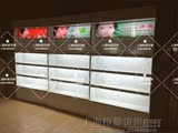 化妆品护肤品彩妆展柜展示柜化妆品店货架美容产品货柜烤漆带灯箱